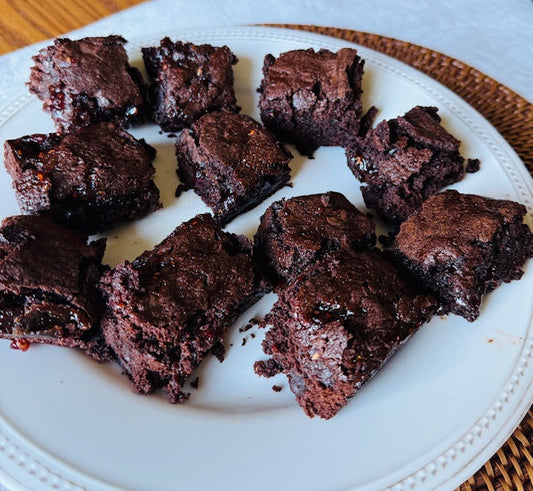 Mrs. Ruth’s Red Ruby Swirled Brownies