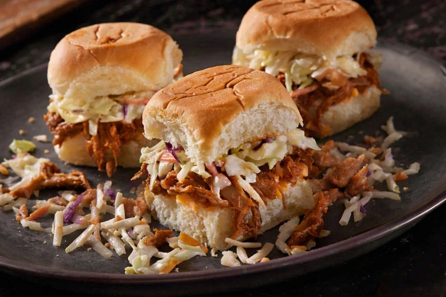 Mrs. Ruth's Chipotle Blackberry Pulled Pork Sliders