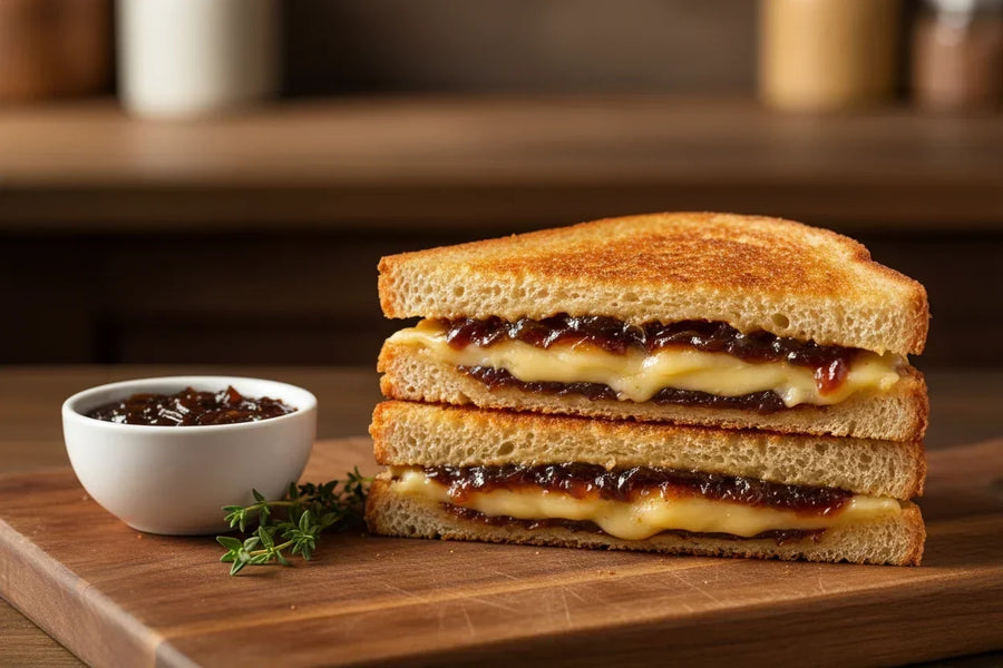 Mrs. Ruth's Balsamic Onion Chutney Grilled Cheese