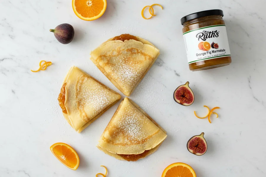 Mrs. Ruth's Jam-Stuffed Crepes with Citrus Zest